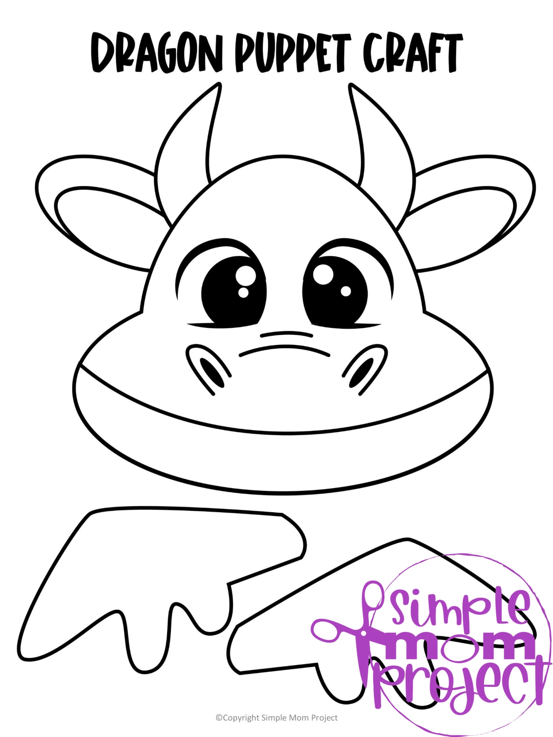 Dragon Puppet Template Printable