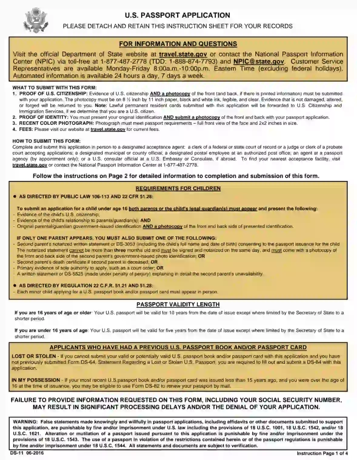 Form Ds 11 Printable