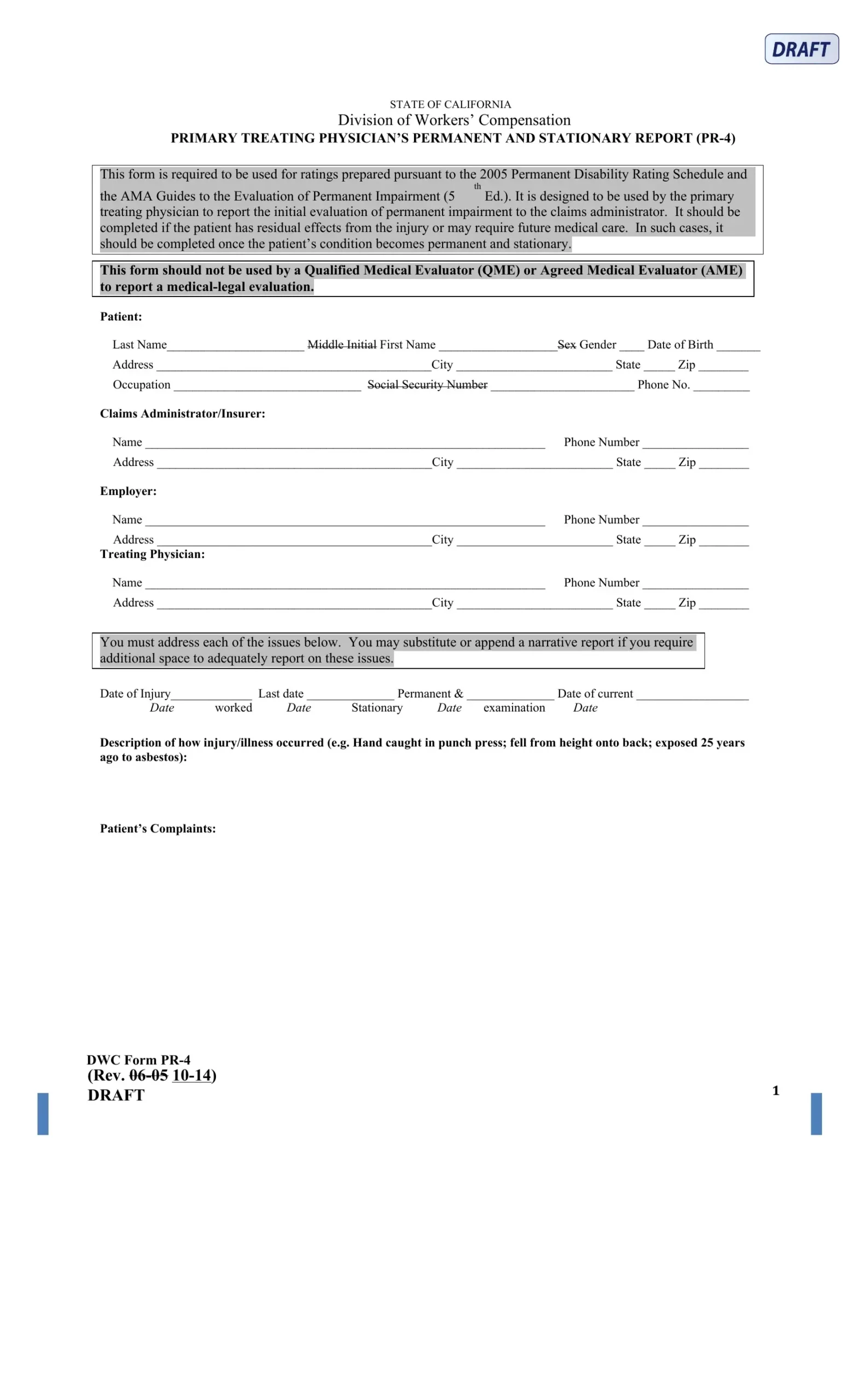 Dwc Form Pr 4 Fill Out Printable PDF Forms Online