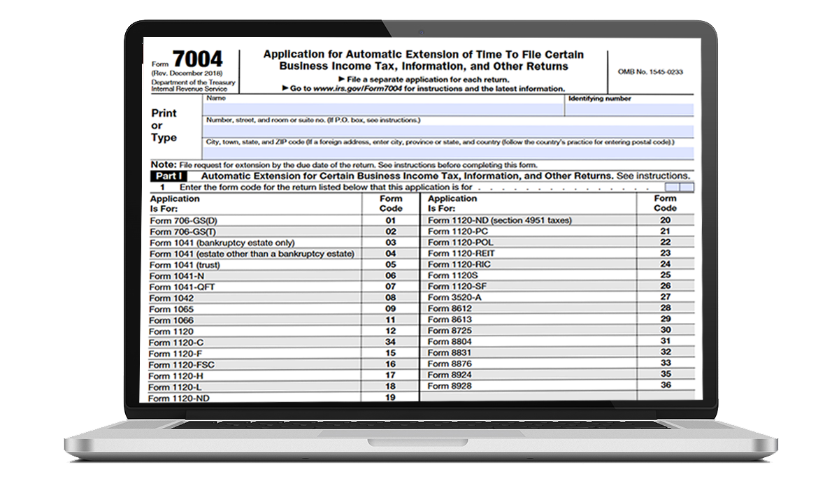 Irs Form 7004 2023
