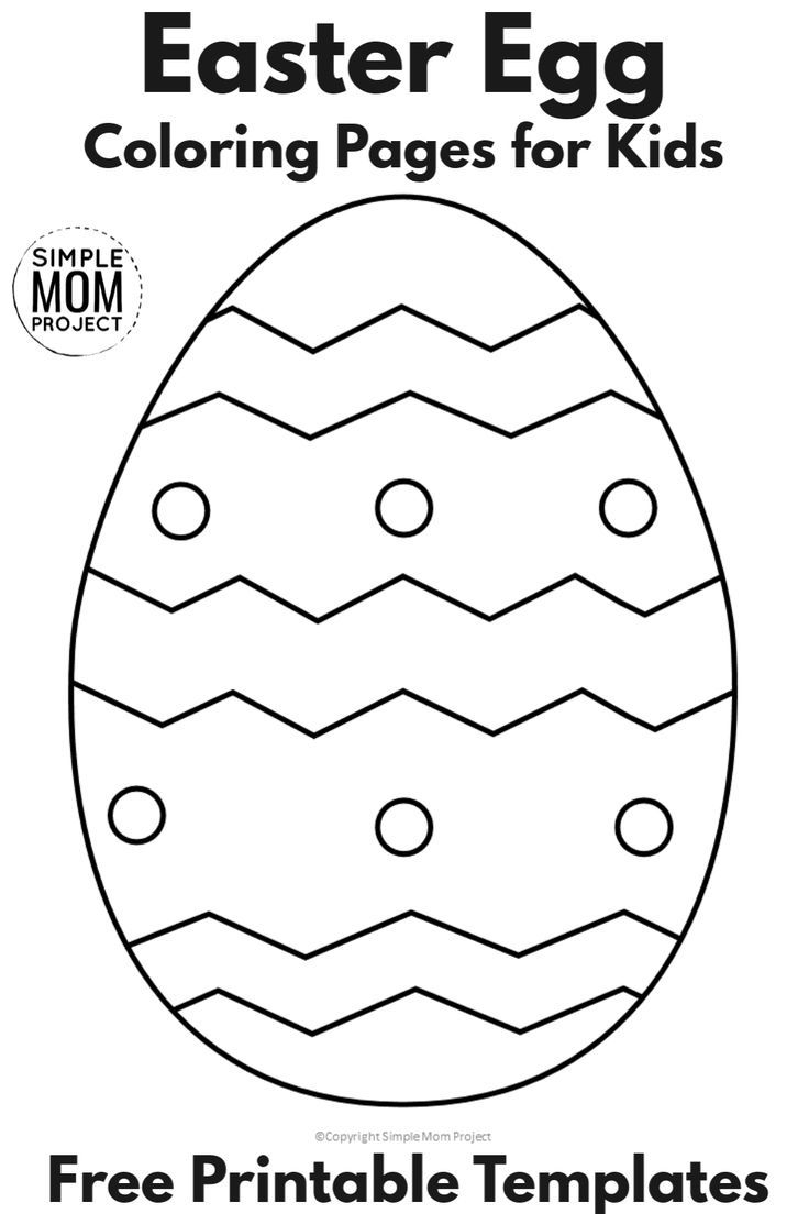 Easter Egg Coloring Pages For Kids With FREE Printable Templates 