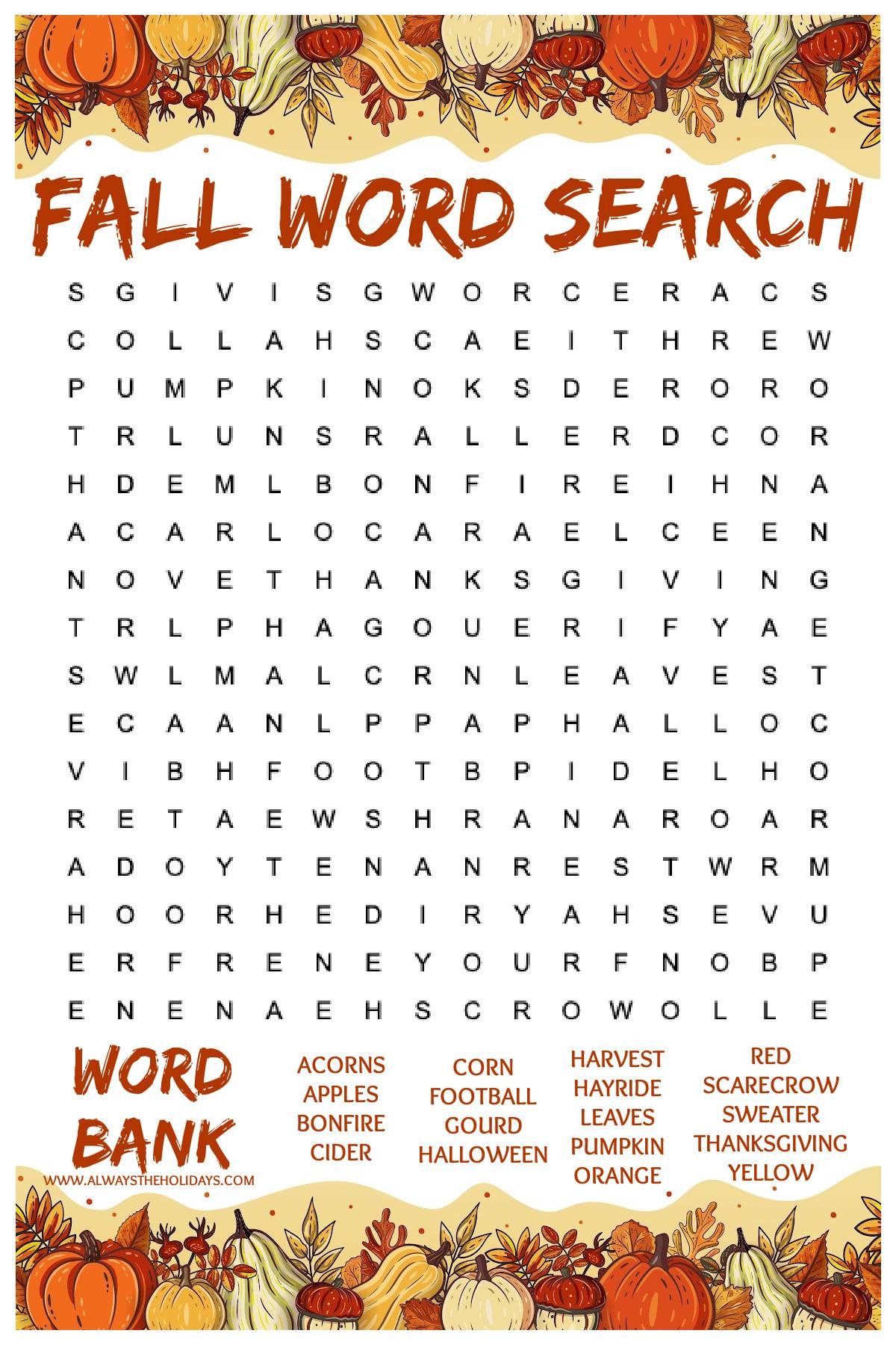 Printable Seek And Find Puzzles