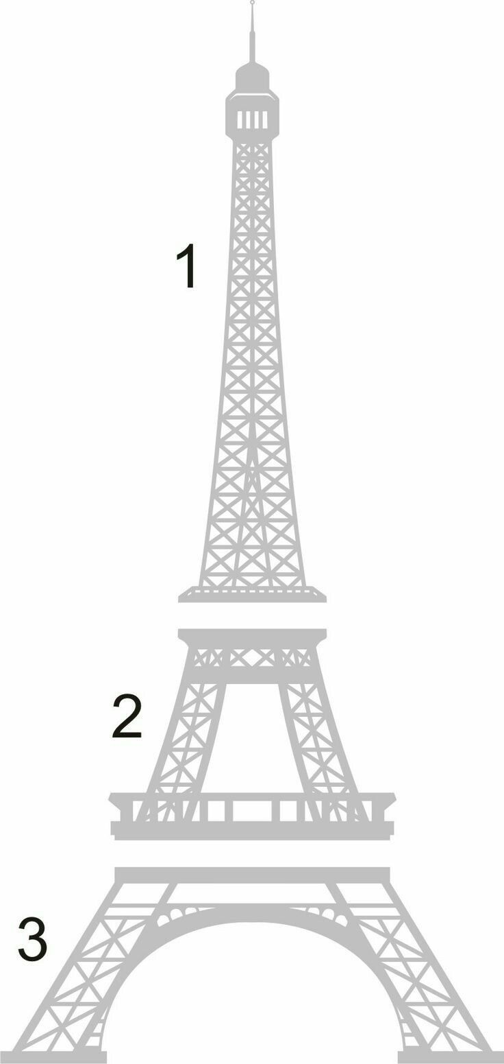 Eiffel Tower Cake With Numbers And Symbols