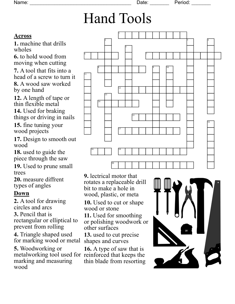 Electrician s Tools Crossword WordMint