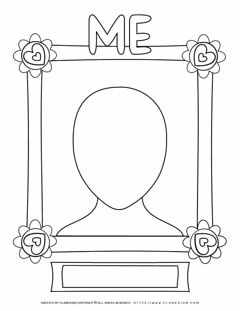 Self Portrait Printable Template