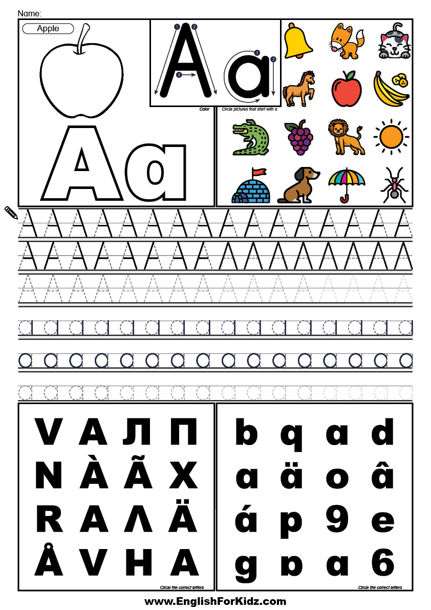 Abc Learning Worksheet Printable