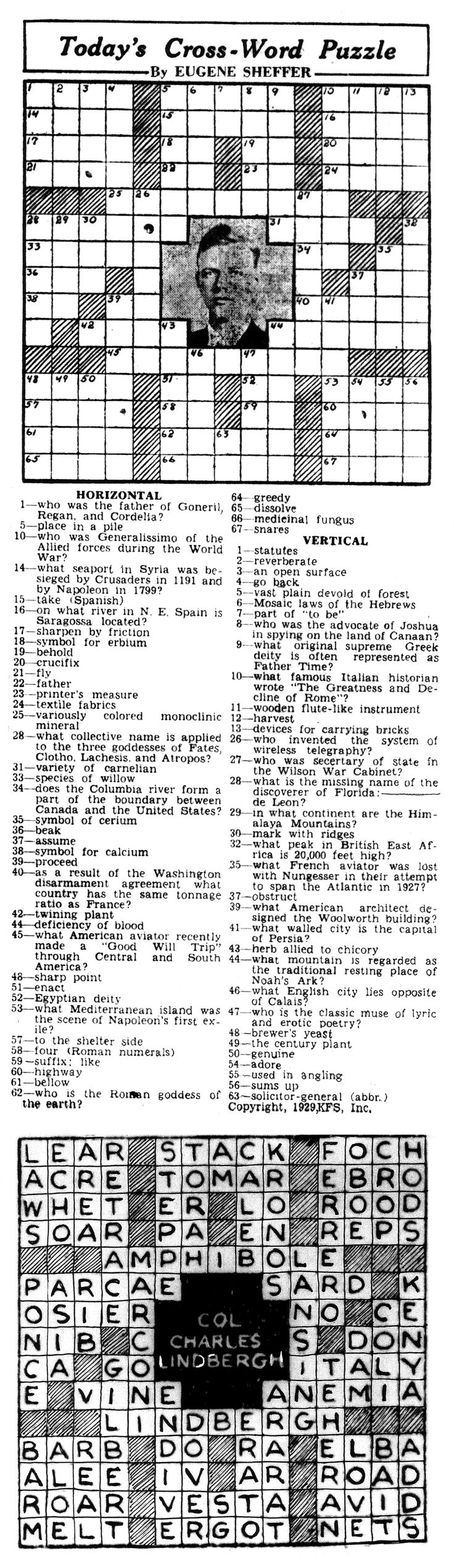 Eugene Sheffer Printable Crossword Puzzles 45