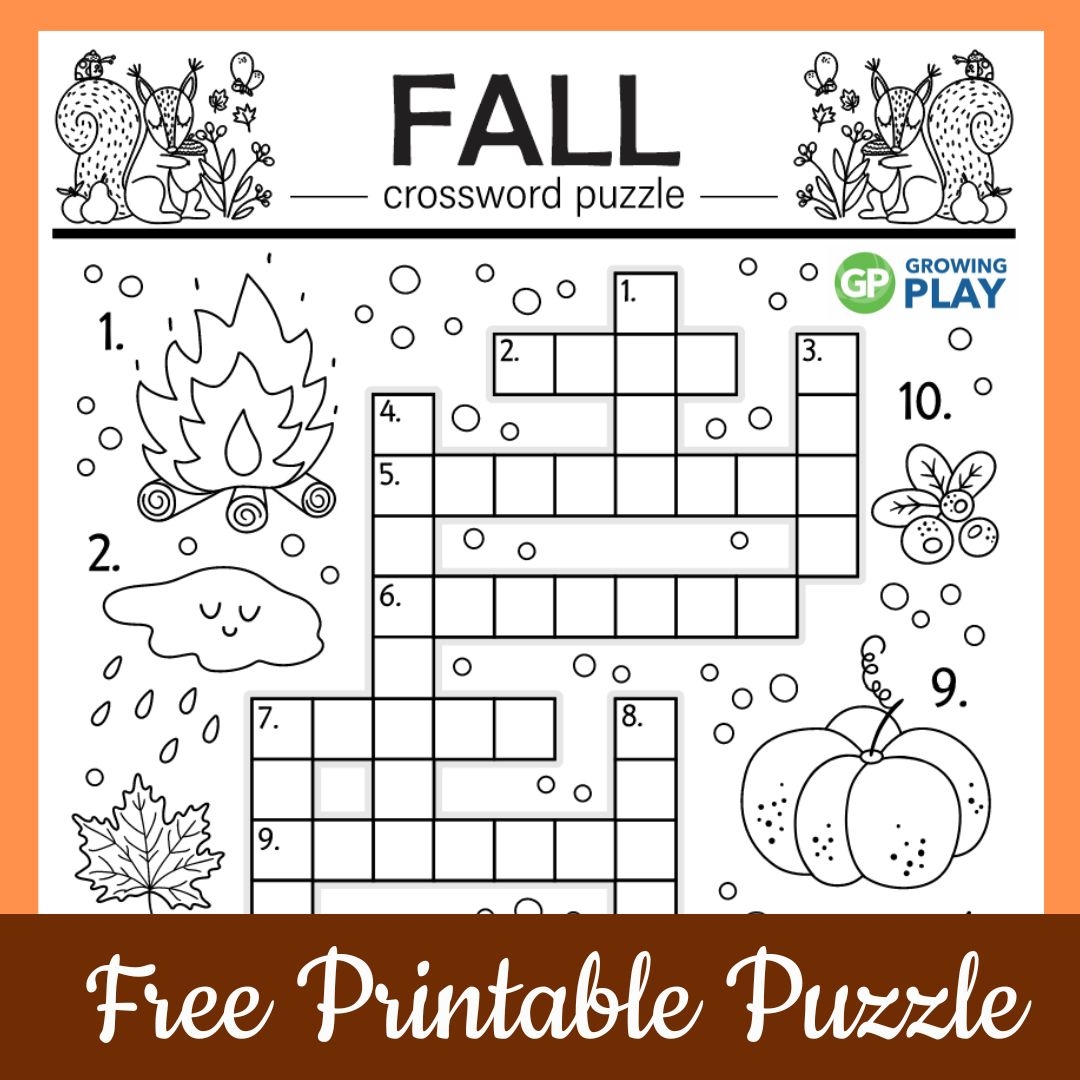 Free Printable Fall Crossword Puzzles