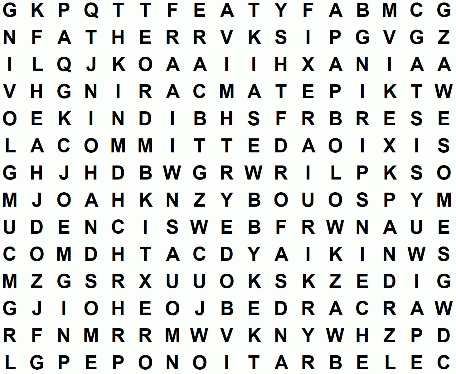 Father s Day Large Print Word Search Puzzle