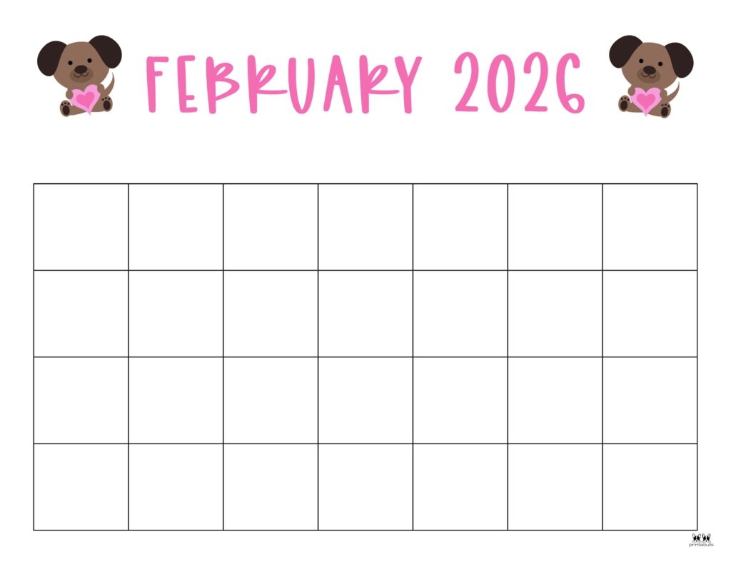 February 2026 Calendars 123 FREE Printables Printabulls