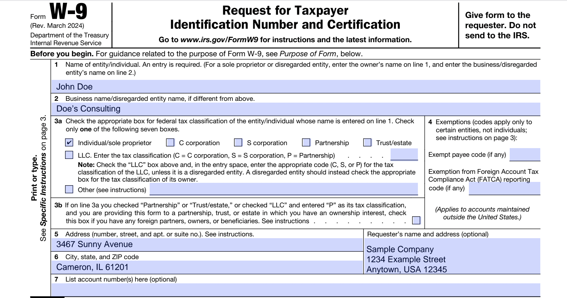 W-9 Form 2023 Printable Pdf Spanish