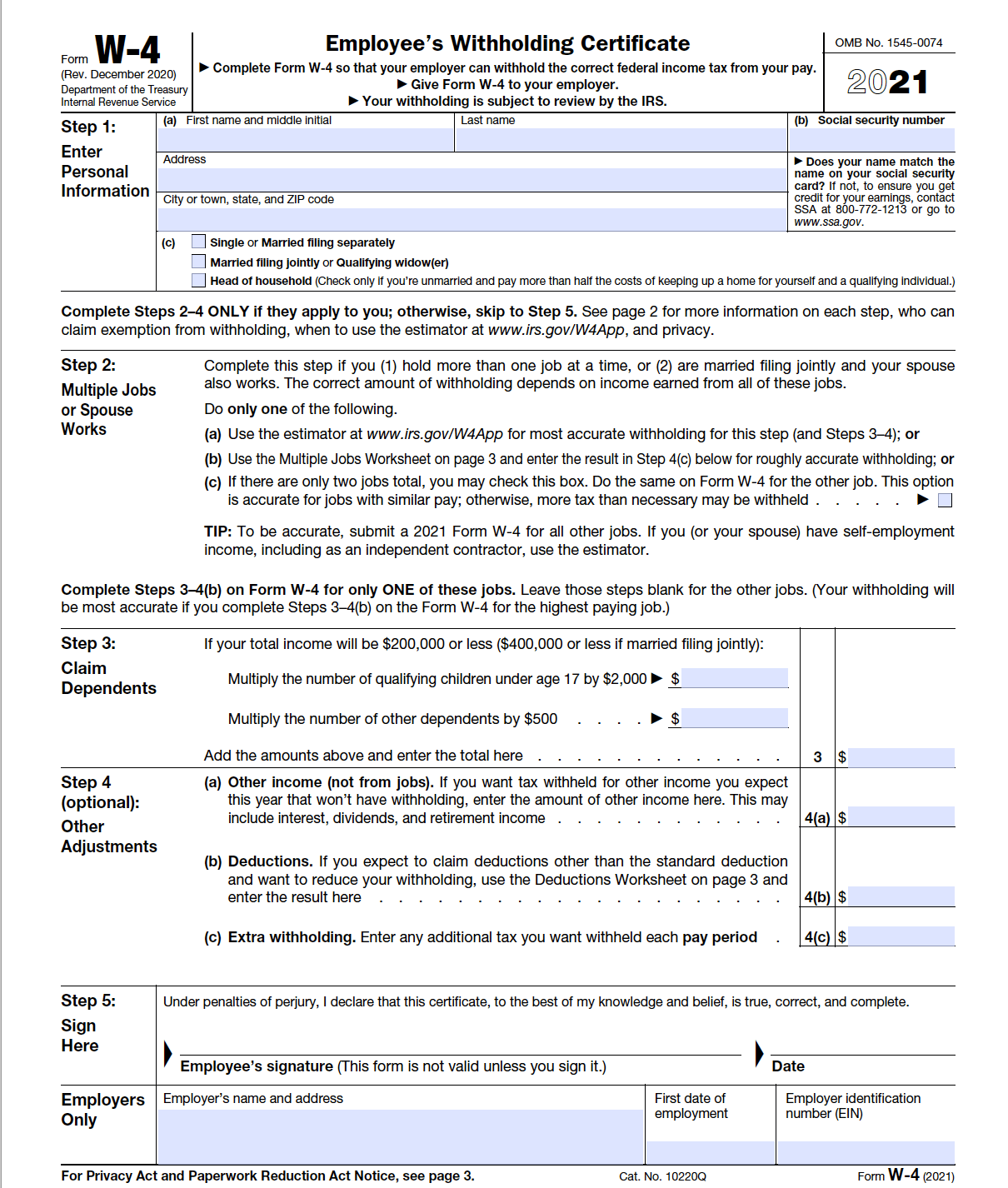 Fillable W9 Form Irs