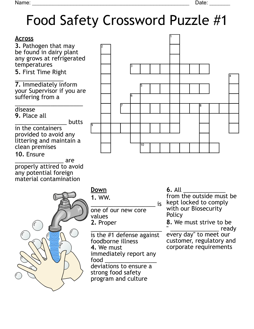 Free Printable Crossword Puzzle #1