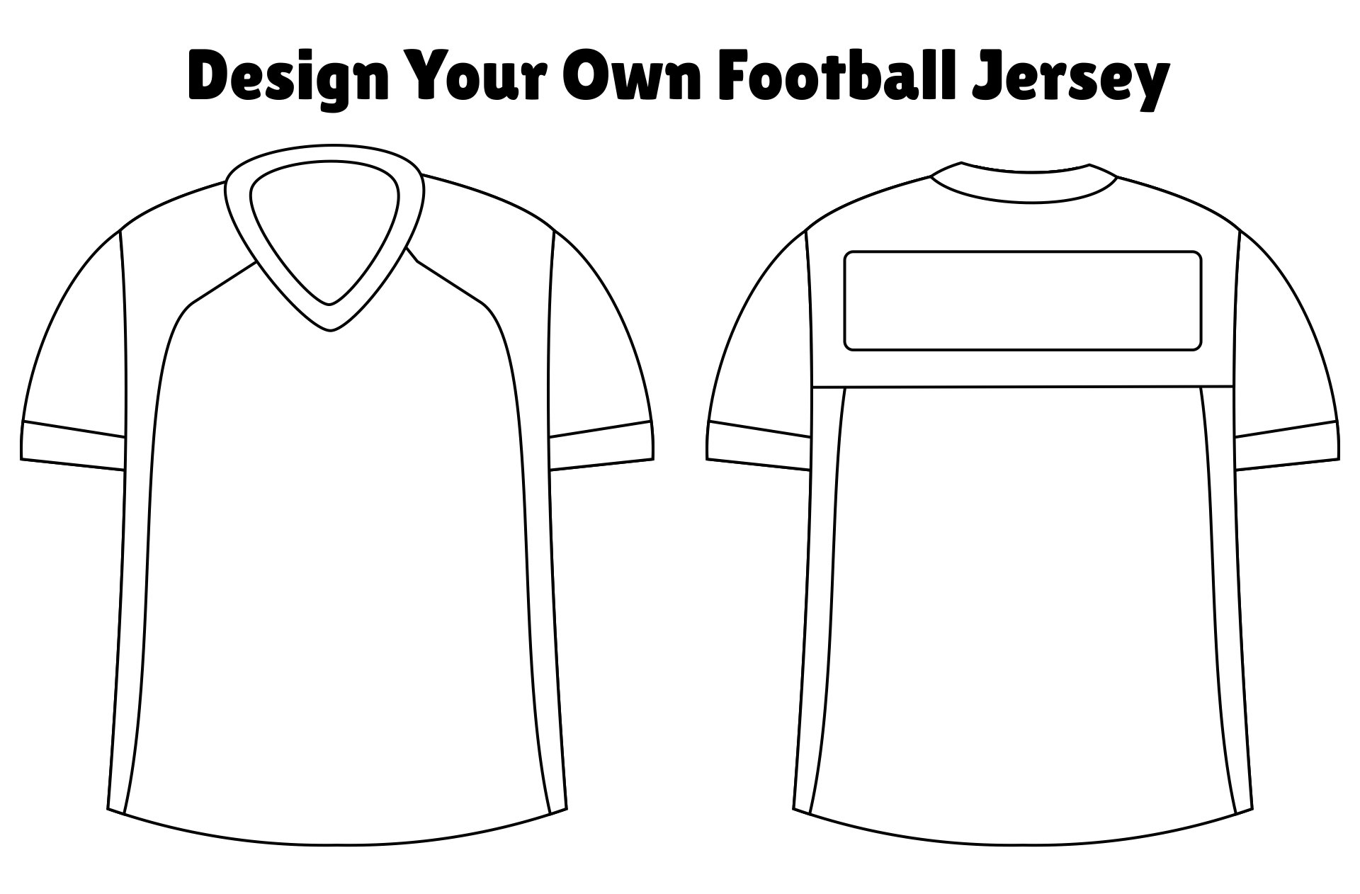 Printable Football Jersey Template