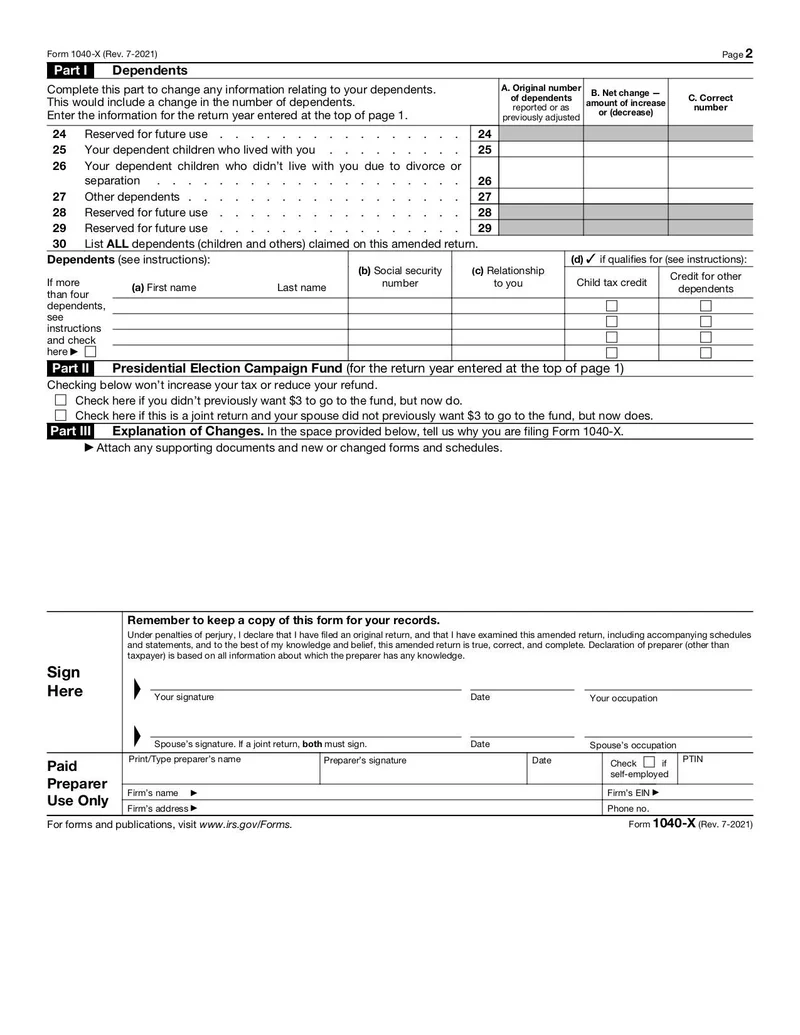Form 1040X Fill And Sign Online With Lumin