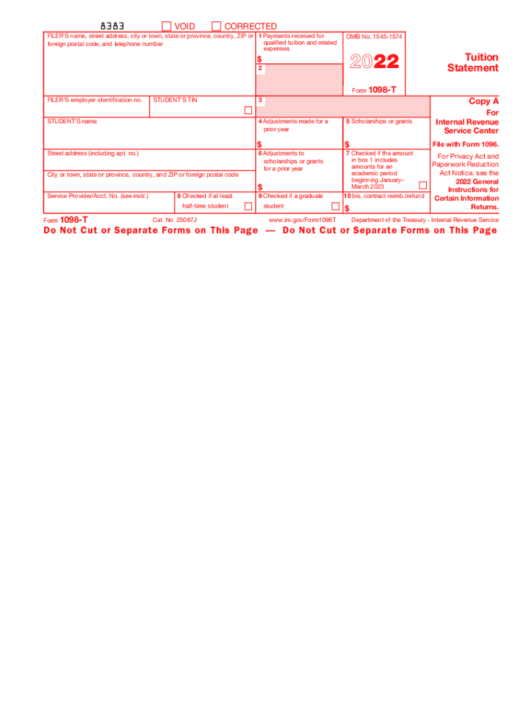 Form 1098 T 2022 Fill Out amp Sign Online DocHub