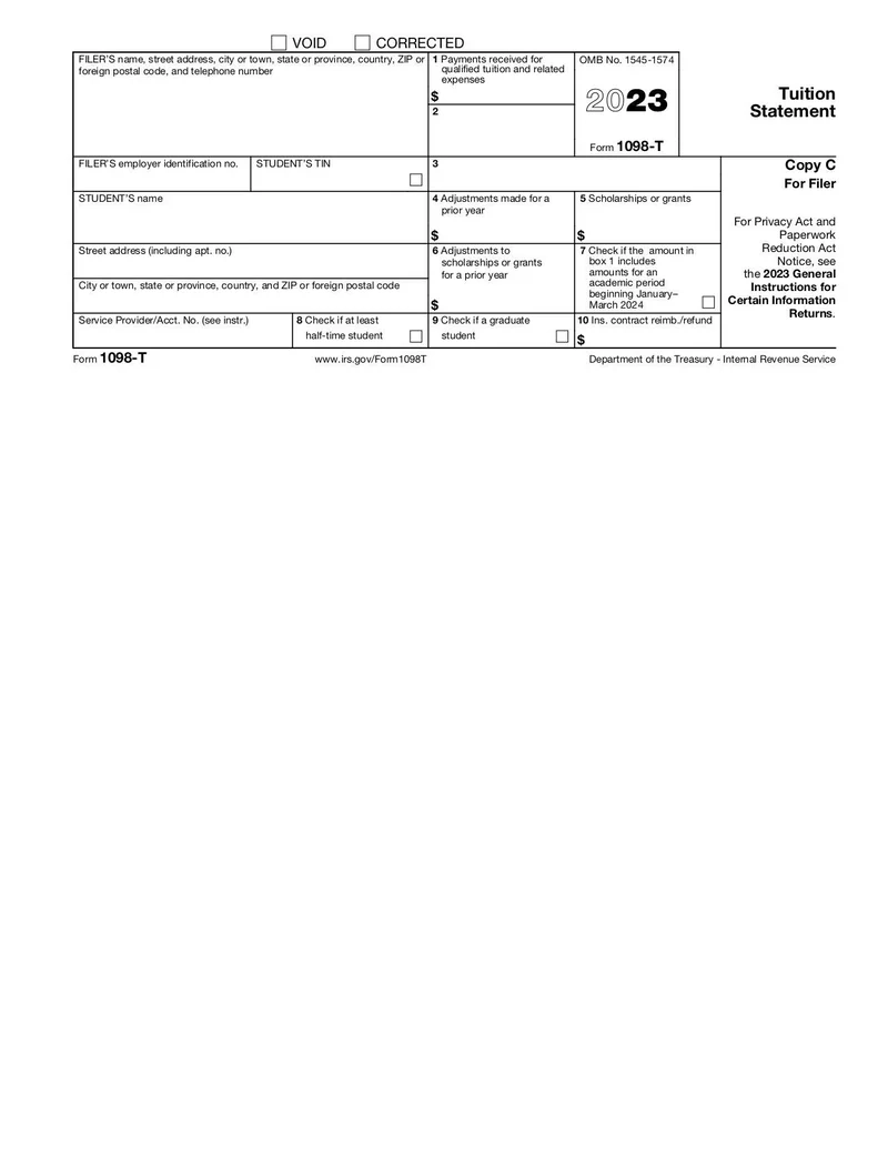 Form 1098 T Fill And Sign Online With Lumin
