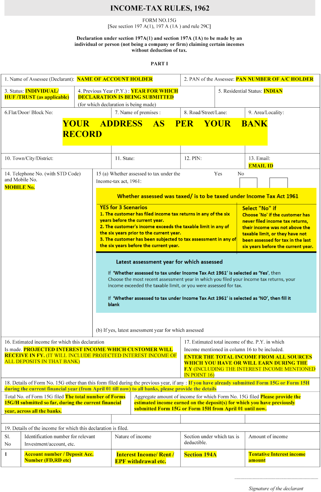 What Is Form 15 H