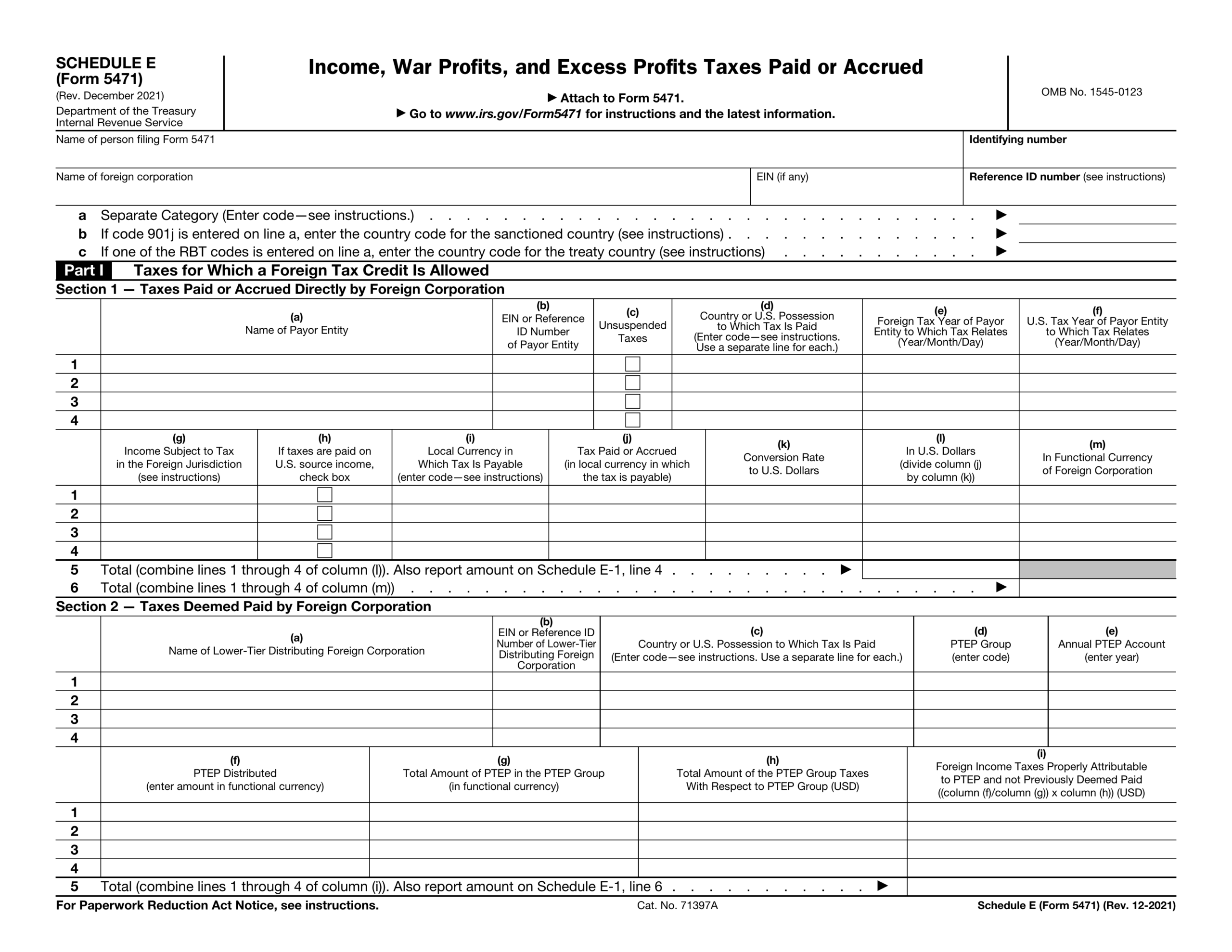Form 5471 Schedule E 2024 2025 Fill PDF Guru