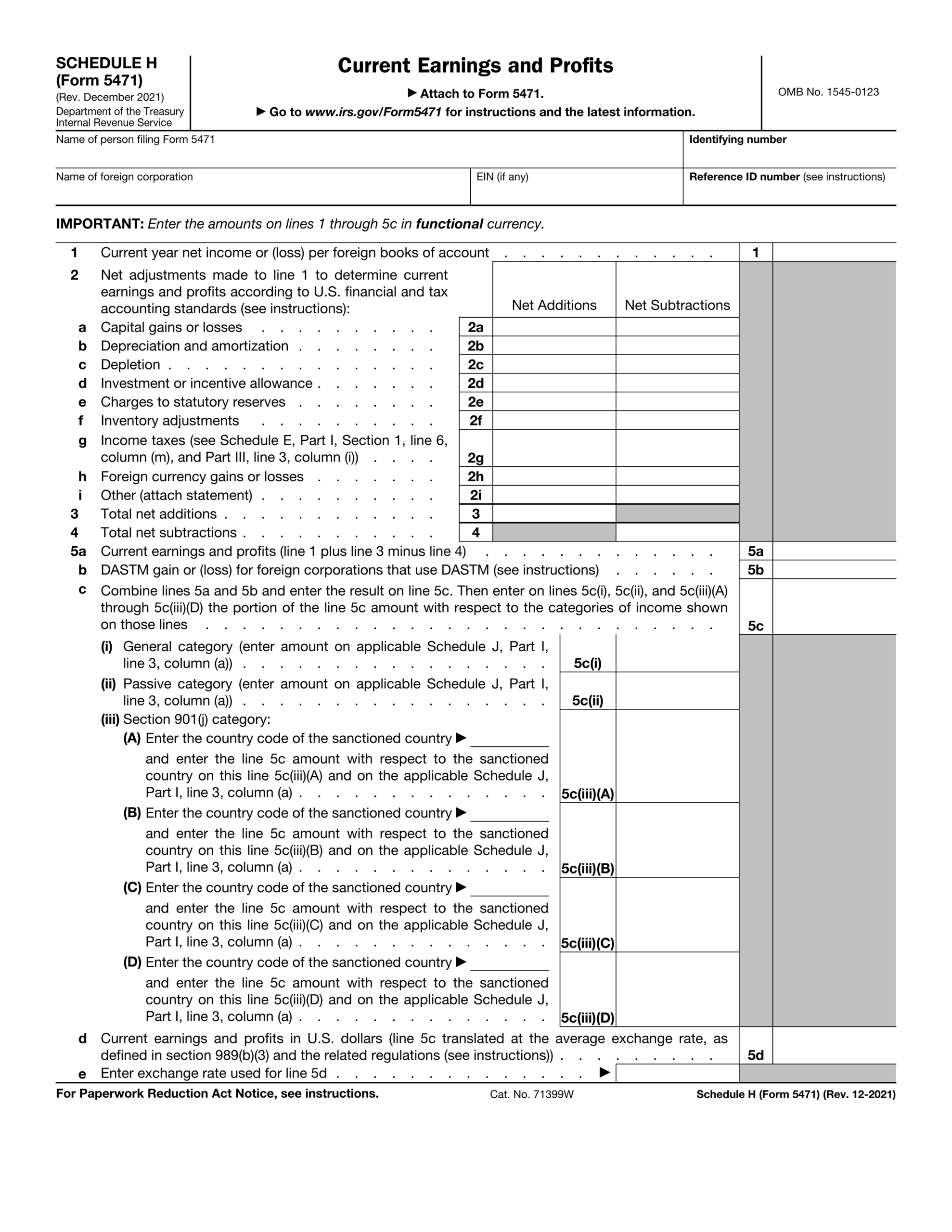 Form 5471 Schedule M 2024