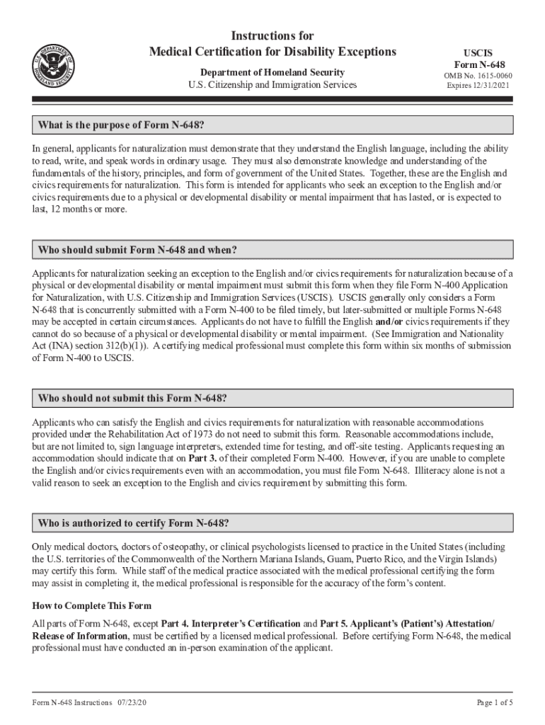Form 648 Uscis Printable