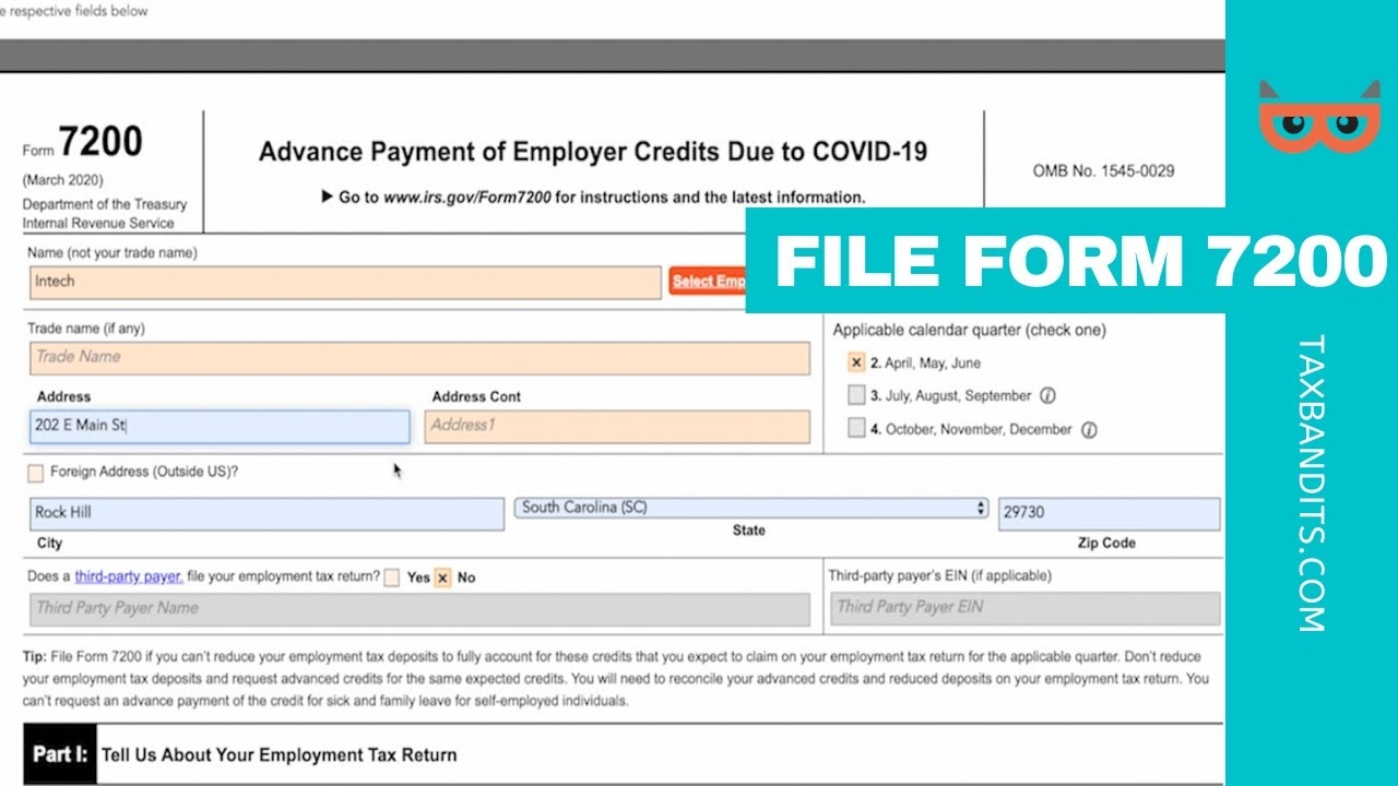 Form 7200 Instructions Pdf Fillable