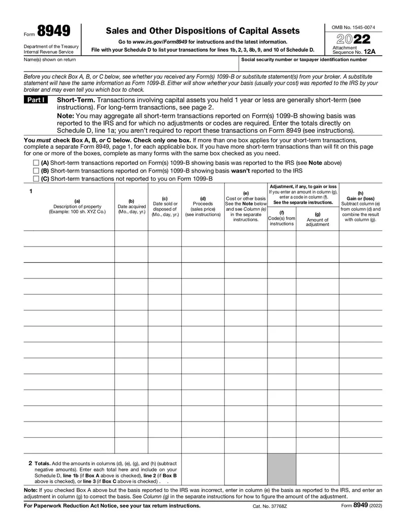 Form 8949 Fill And Sign Online With Lumin