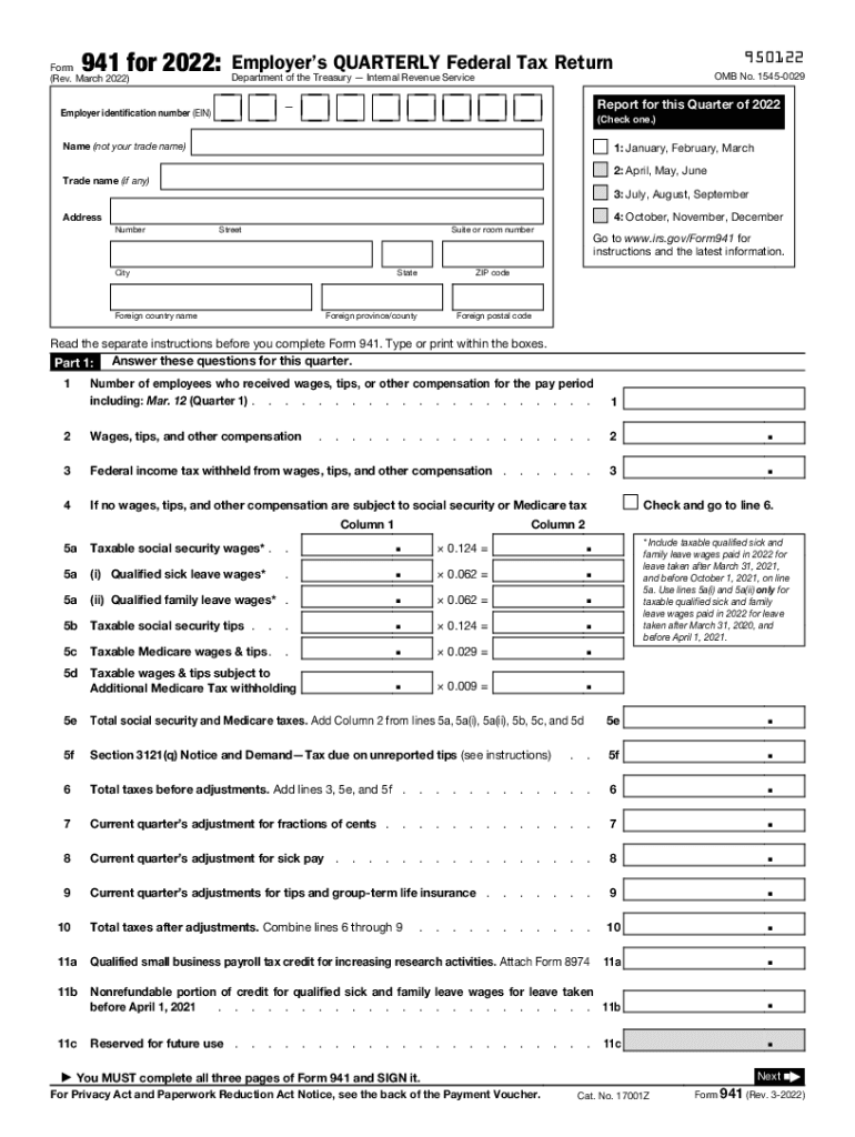 Form 941 For 2022 Fill Out amp Sign Online DocHub