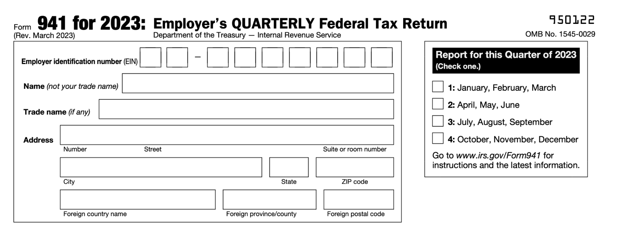 Irs Form 941 2025 Mailing Address