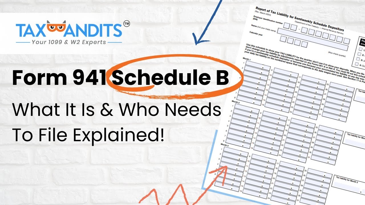 941 Form 2026 Schedule B