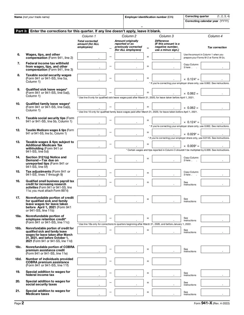 Form 941 X Fill And Sign Online With Lumin