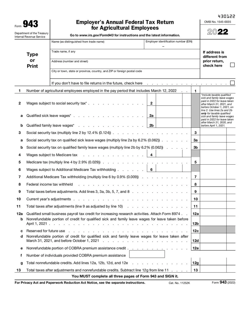 Form 943 Fill And Sign Online With Lumin