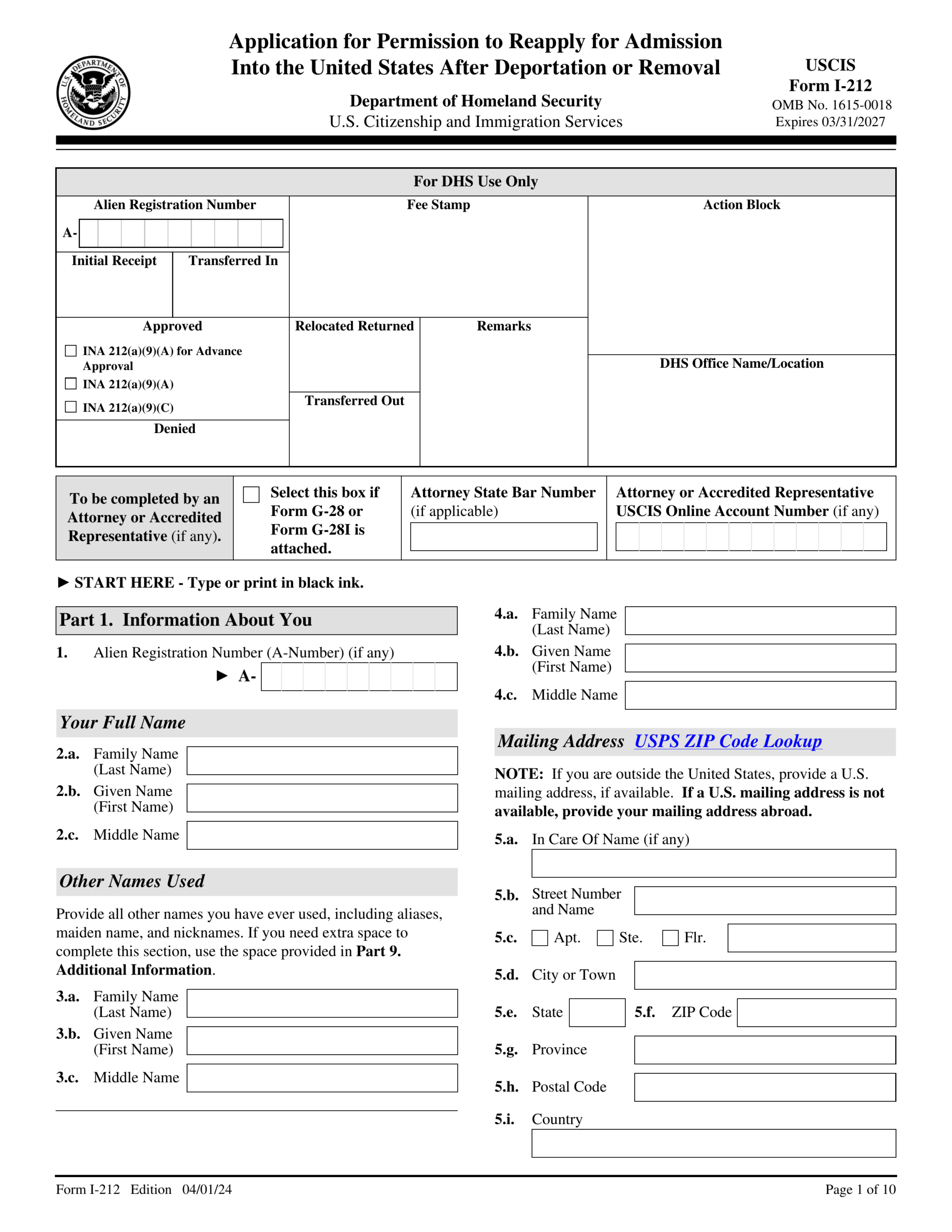 Ins Form N 648 Fillable