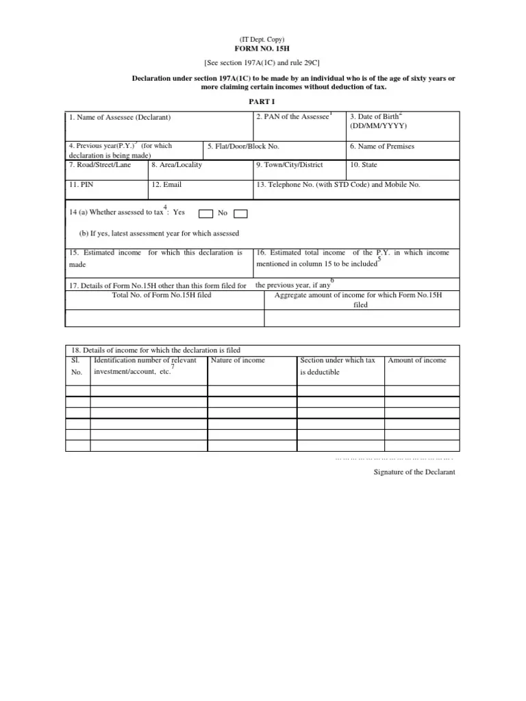 Download Form 15 H