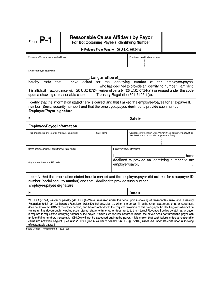 Form P 1 Fill Online Printable Fillable Blank PdfFiller