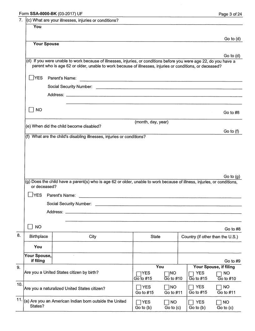 Form Ssa 8000 Bk Fill Out Printable PDF Forms Online