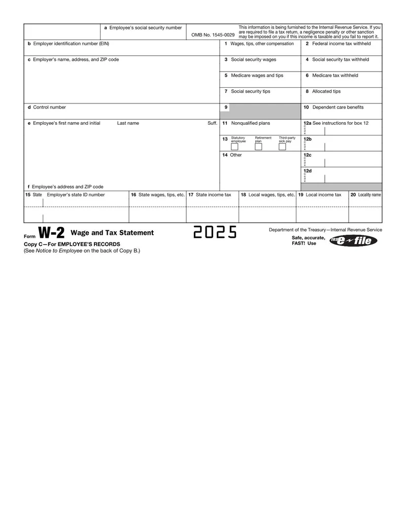 Form W 2 2025 Fill And Sign With Lumin