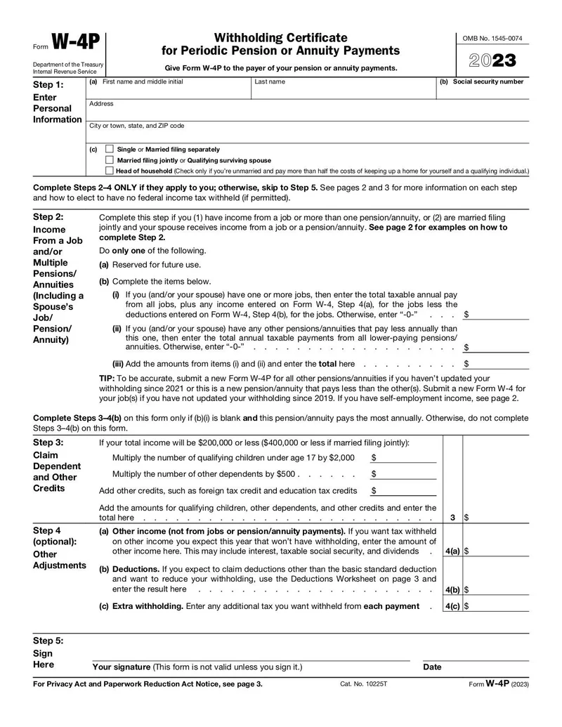 Form W 4P Fill And Sign Online With Lumin
