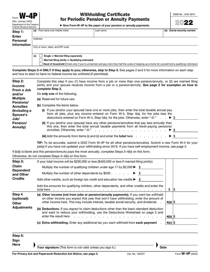 W4p Form 2023 Online