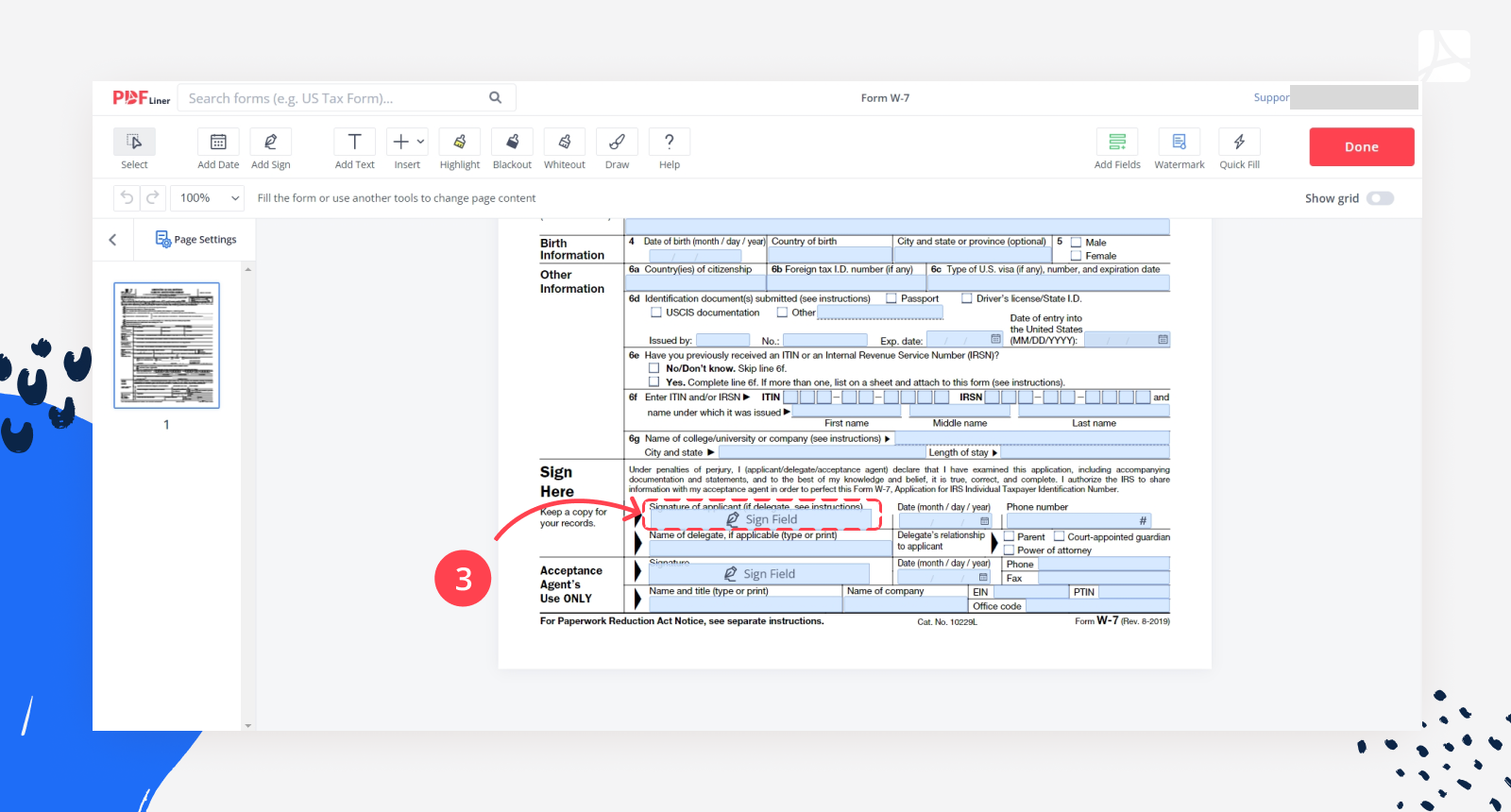 Form W7 Itin Application