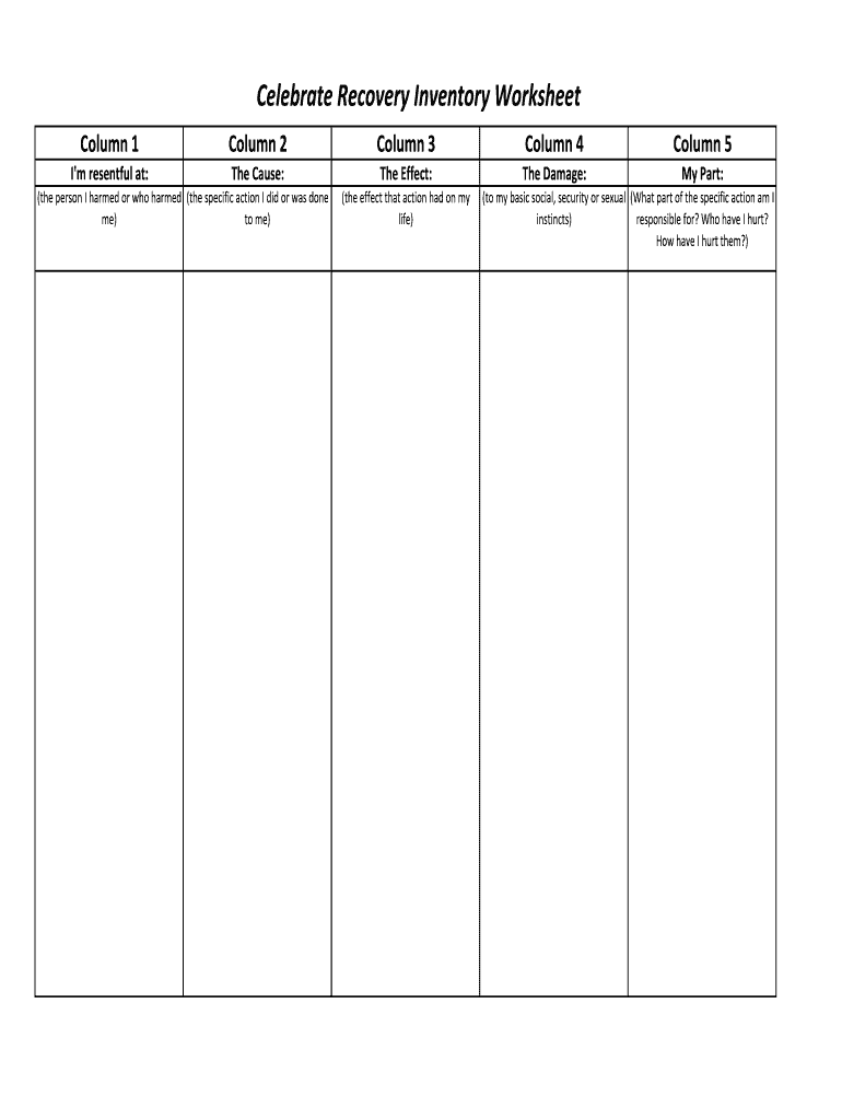 Free Aa Step 5 Worksheet Download Free Aa Step 5 Worksheet Png 