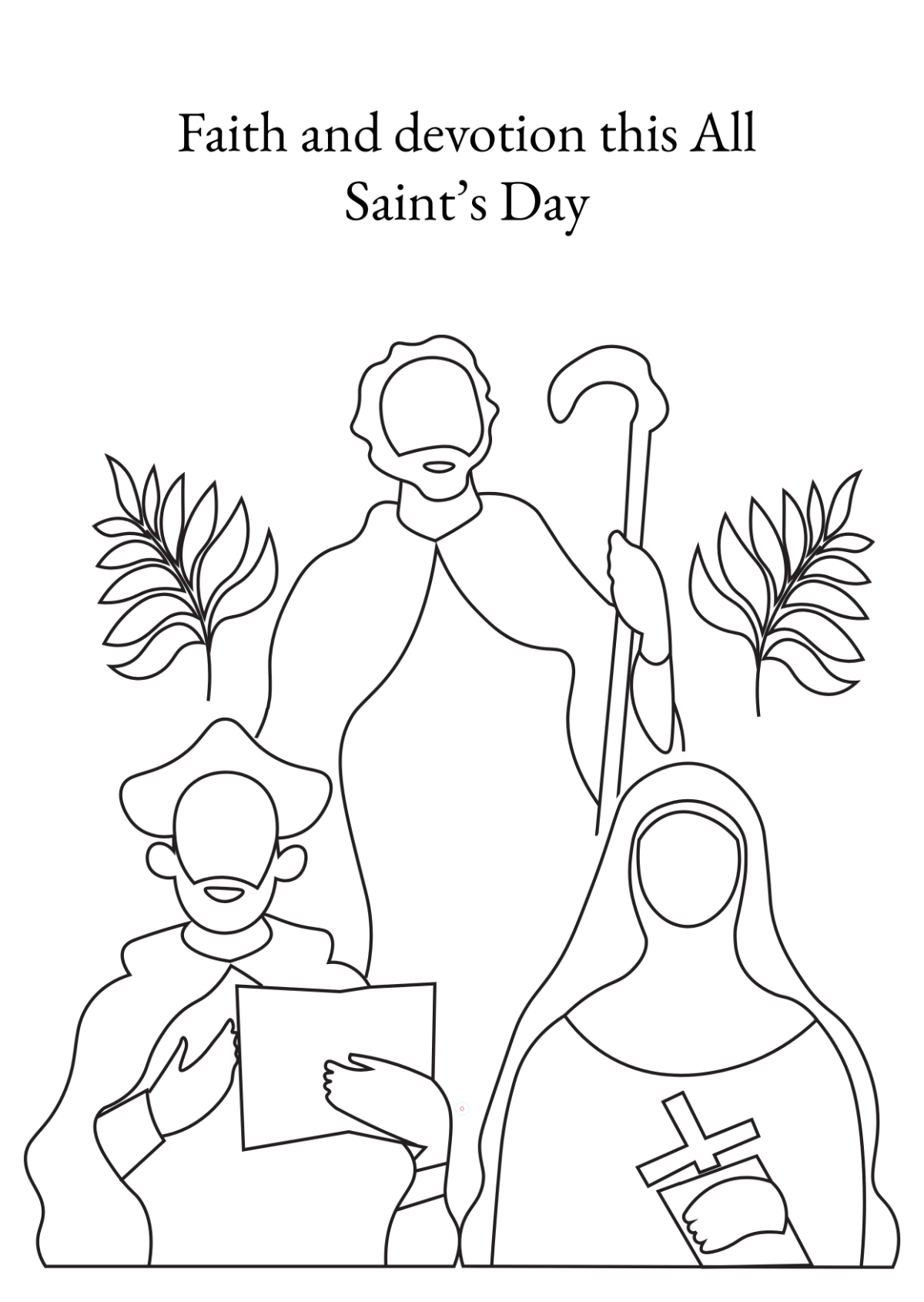 Free Printable All Saints Day Coloring Pages