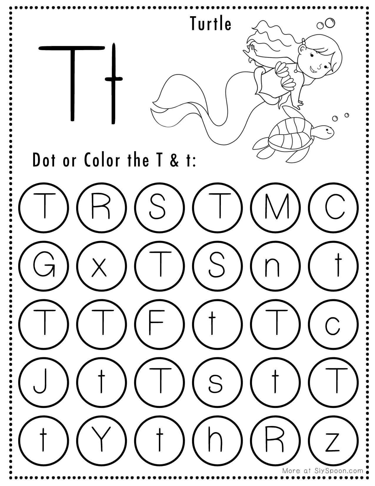 Printable Letter T Worksheets