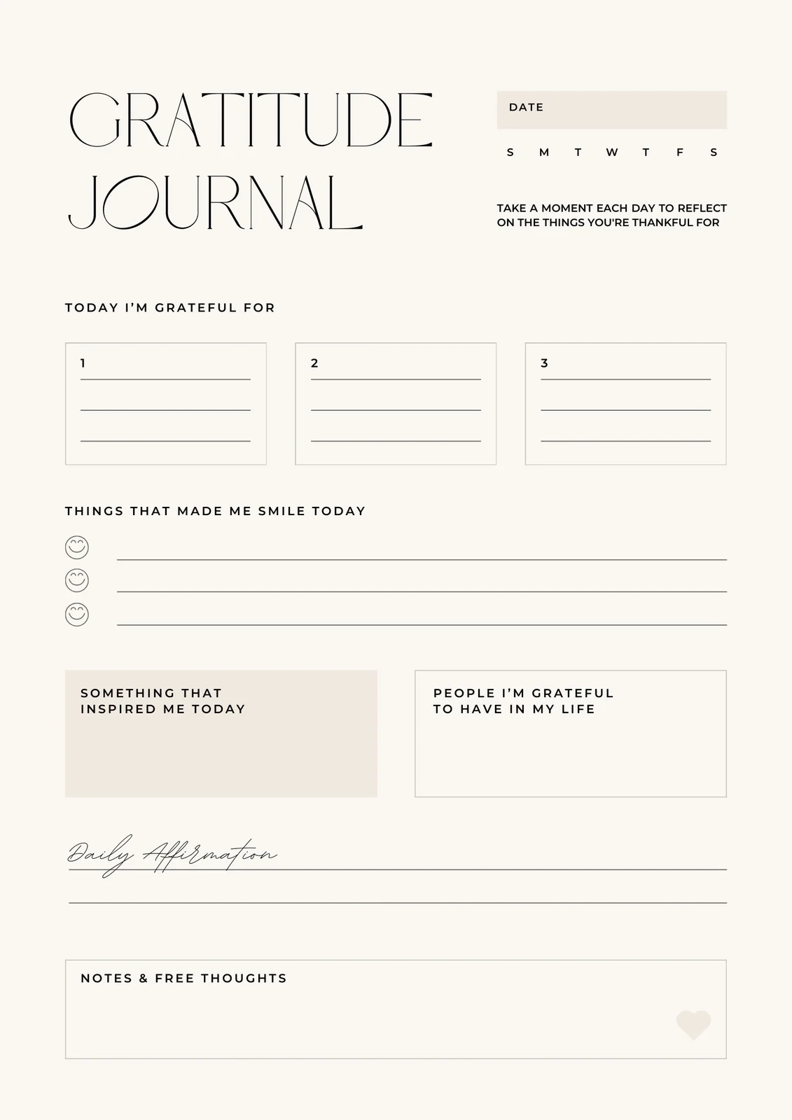 Free And Customizable Gratitude Templates