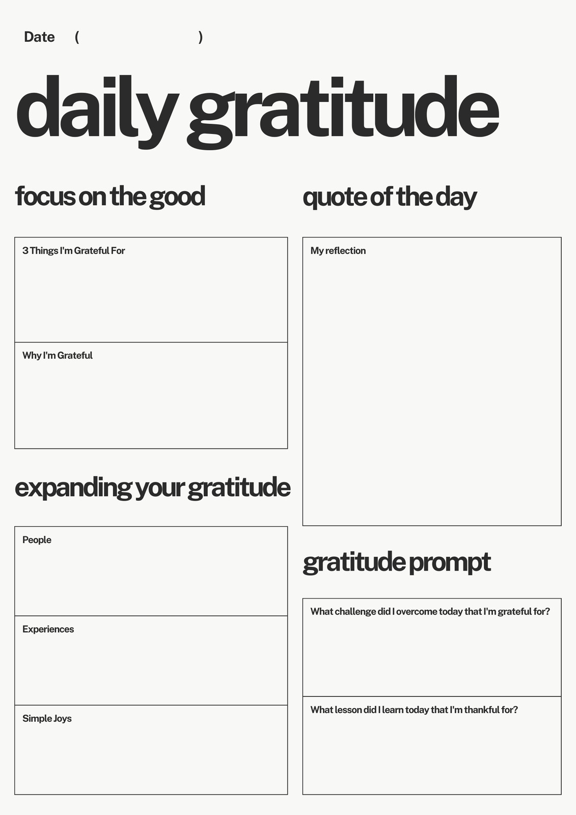 Free And Customizable Gratitude Templates