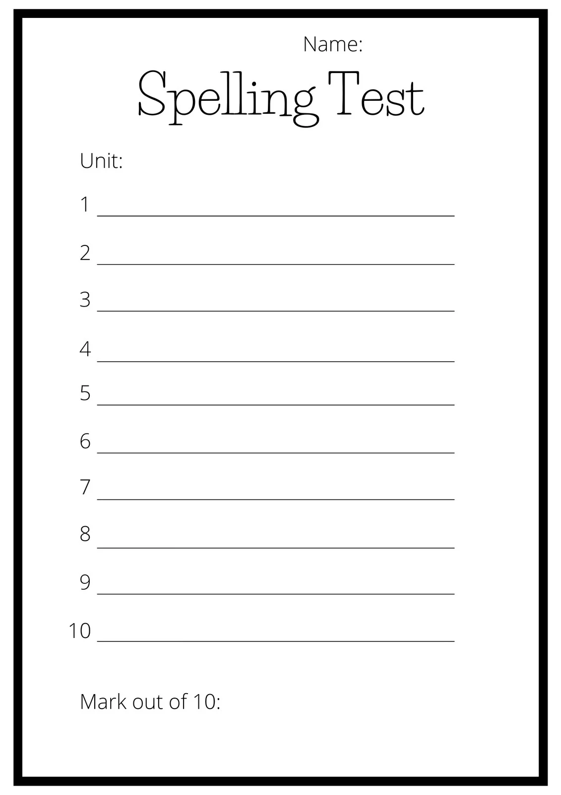 Spelling Worksheets Printables Free