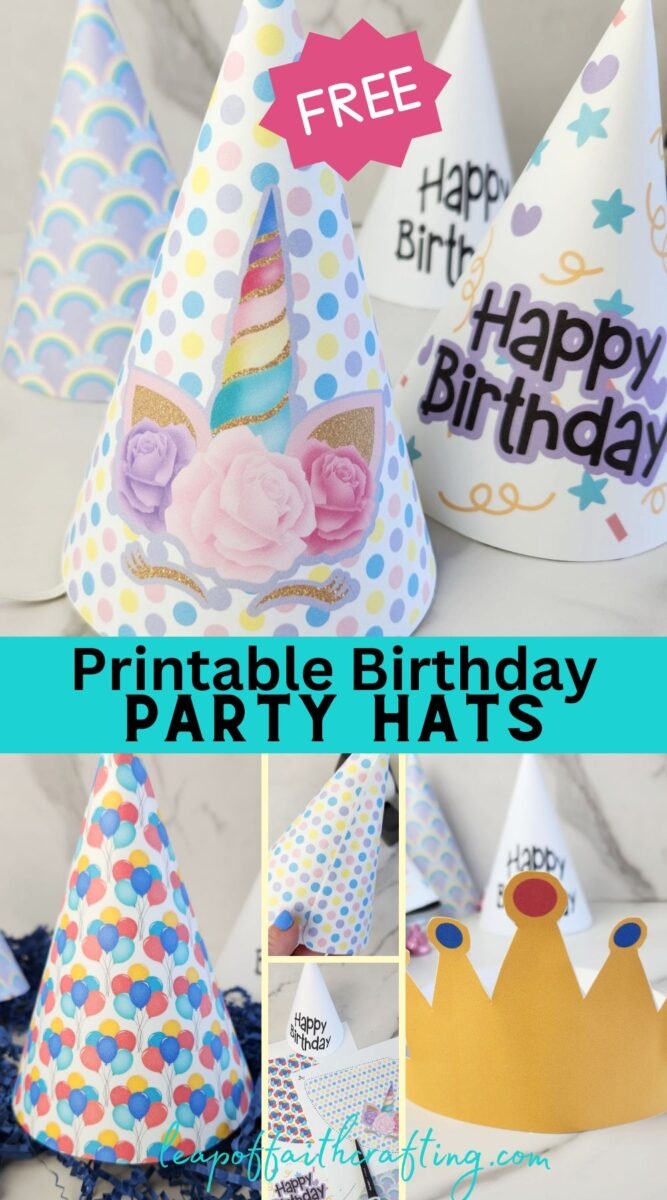 Printable Happy Birthday Party Hat Template