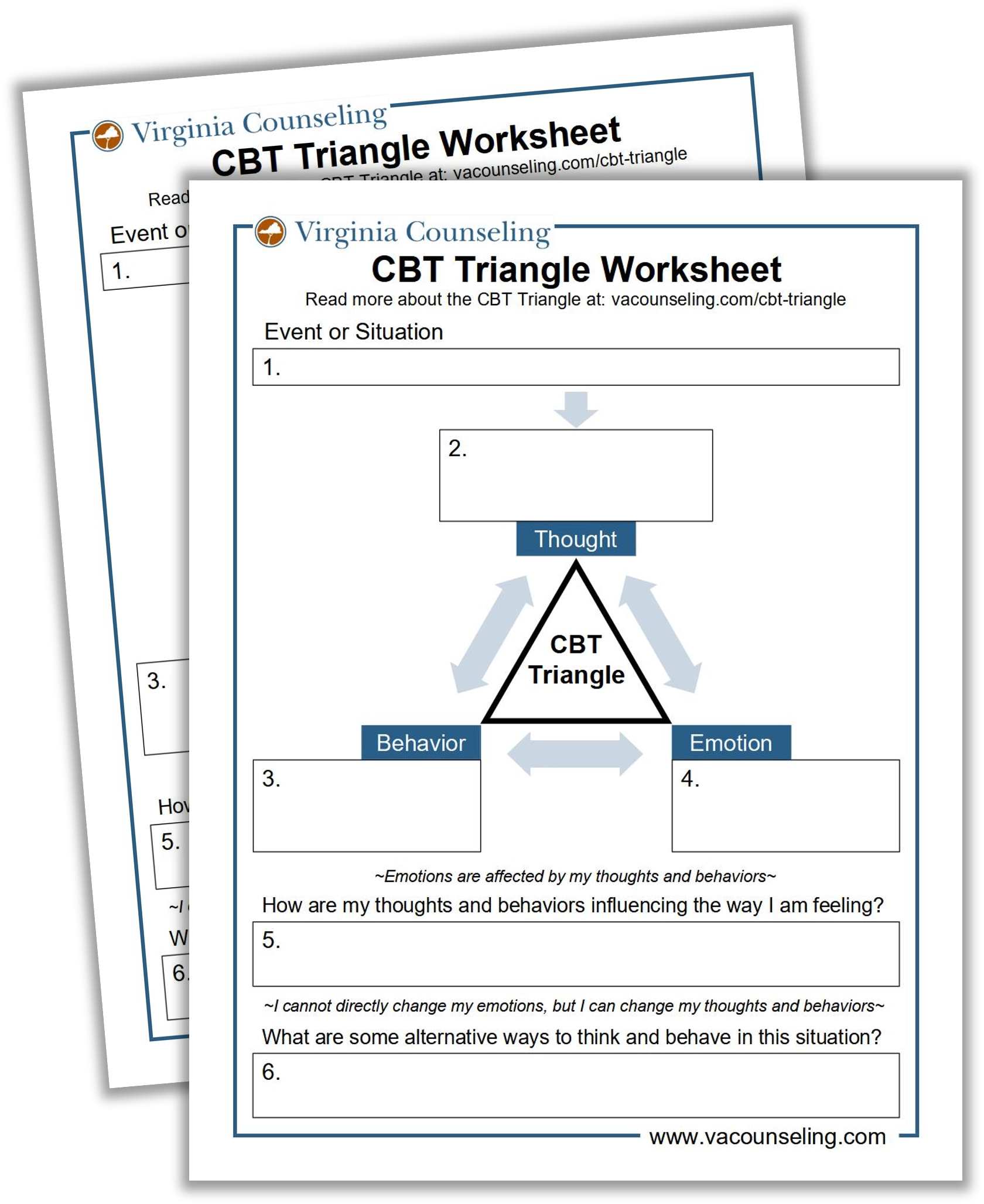 Free CBT Triangle Worksheet With Example
