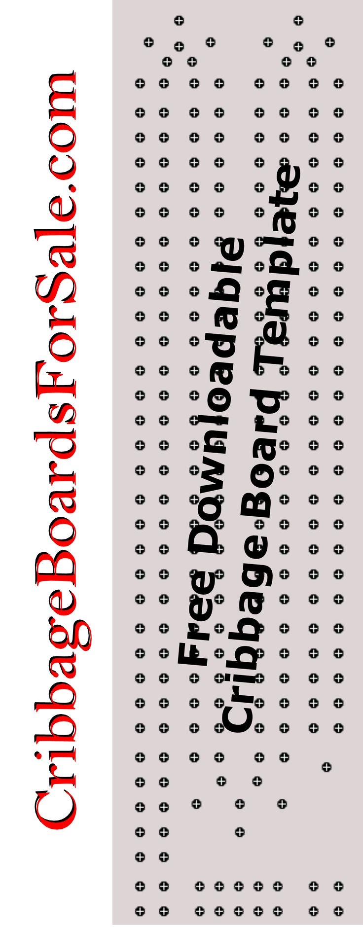 Printable Cribbage Board Template