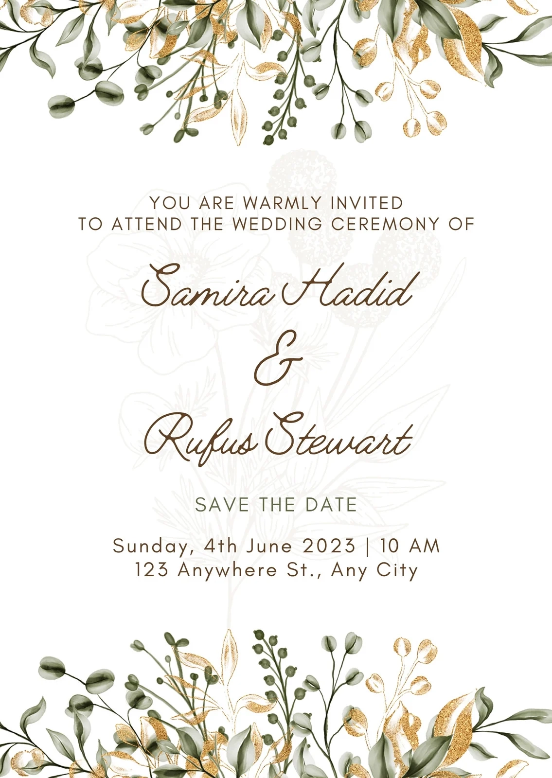 Free Custom Printable Wedding Announcement Templates Canva
